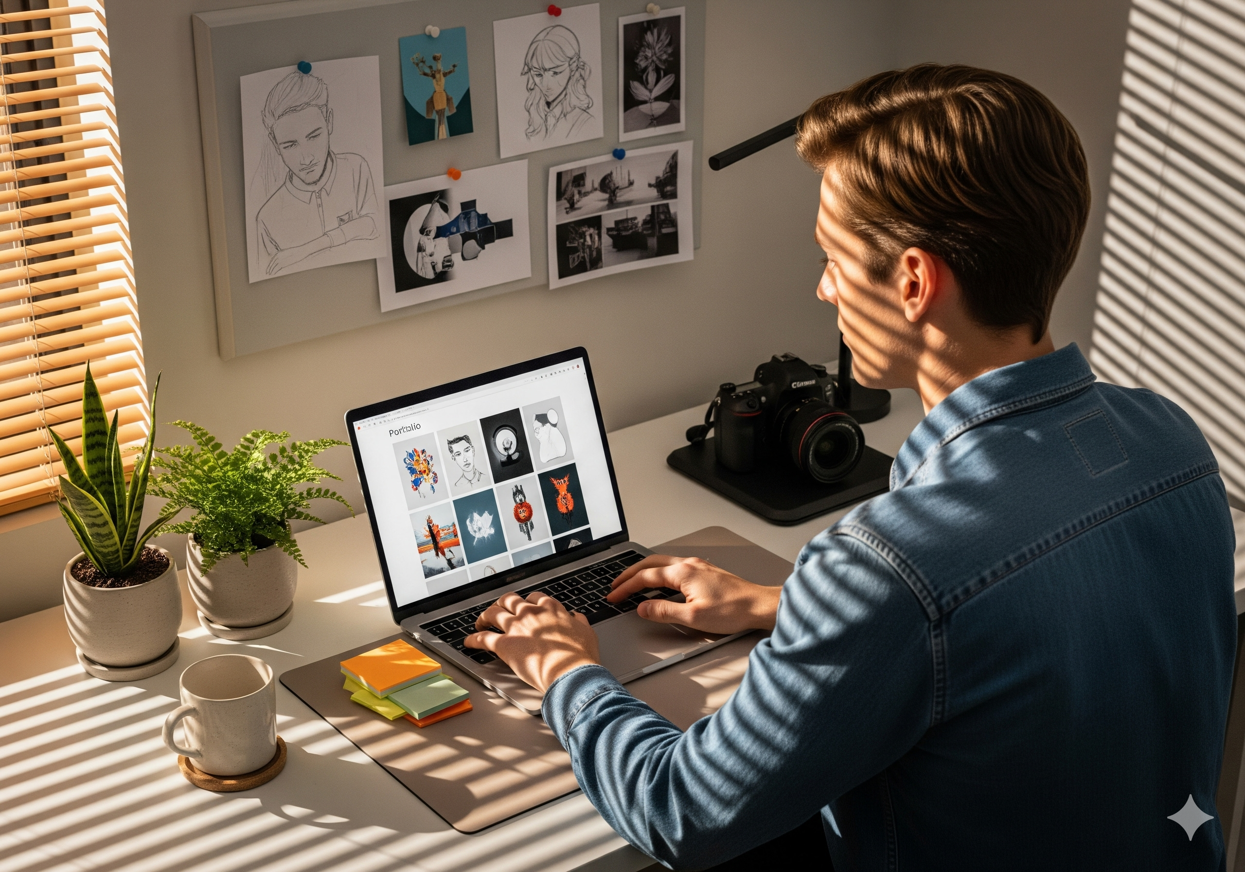 Artists chatting about their work